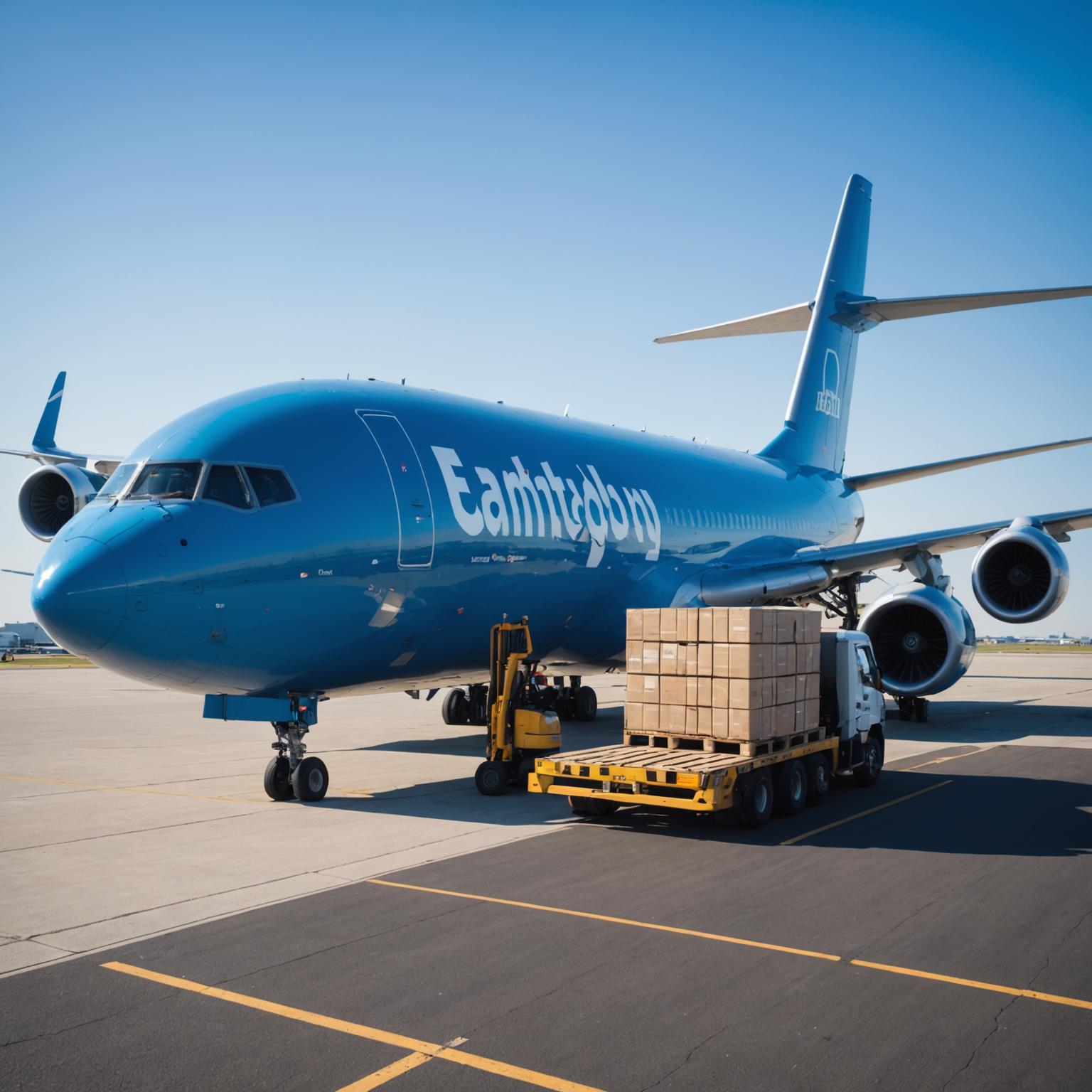 Cargo aircraft loading freight