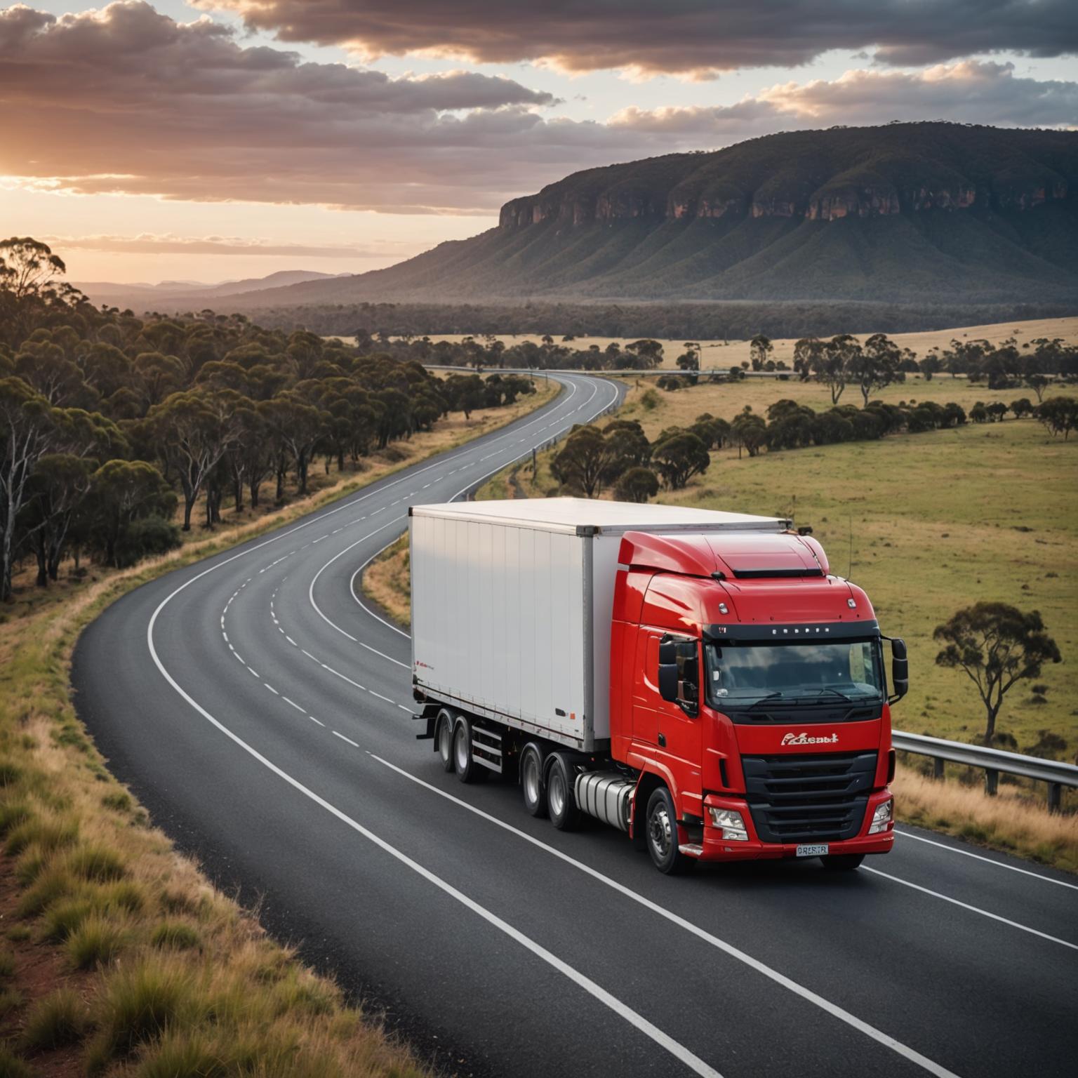 Freight truck on highway